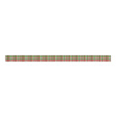 Gros-grain Ruban Plaid Rouge, Vert, Or Festif (Devant)