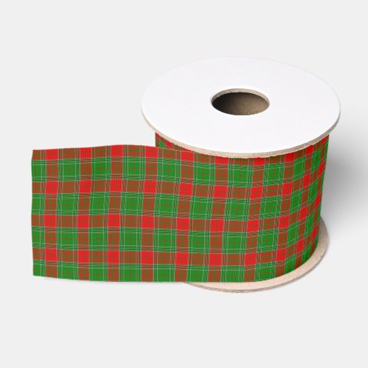 Gros-grain Ruban plat Festif Rouge et Vert (Bobine)