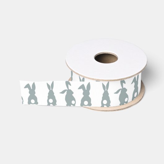 Gros-grain Ruban - Queue blanche duveteuse largeur 1,5 po (Bobine)