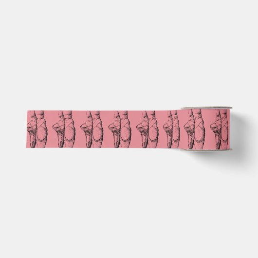 Gros-grain Ruban rose d'anniversaire de ballet (Devant)
