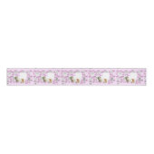 Gros-grain Ruban rose et blanc Mariage (Devant)