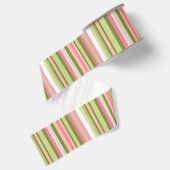 Gros-grain Ruban rose et vert dans les tons pastel (Dos)