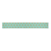Gros-grain Ruban rose Turquoise Hexagon (Devant)