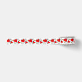 Gros-grain Ruban rouge de motif de coeurs (Devant)