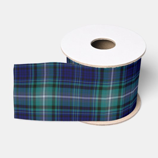 Gros-grain Ruban - Tartan Bleu & Vert (Bobine)
