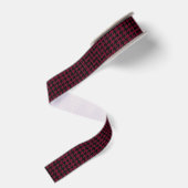 Gros-grain Ruban vintage - Marsala -hounds-tooth (Dos)