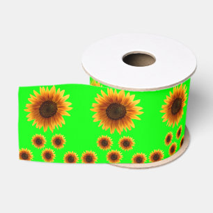 Gros-grain tournesols en ruban décoratif