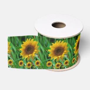 Gros-grain tournesols en ruban décoratif