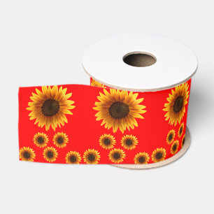 Gros-grain tournesols en ruban décoratif
