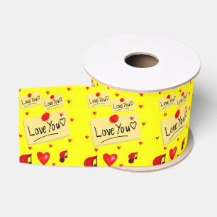 Gros-grain véntines de ruban décoratif amour