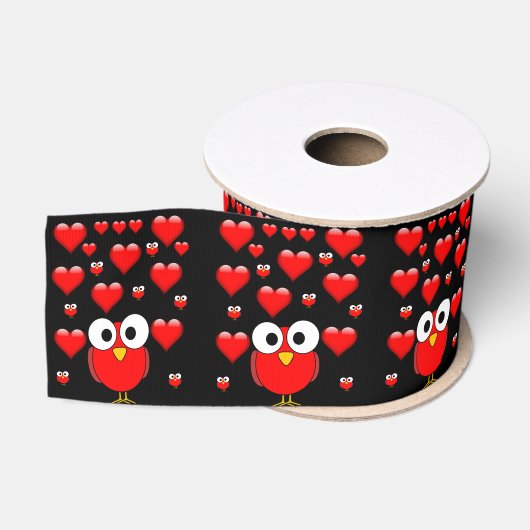 Gros-grain véntines de ruban décoratif amour (Bobine)