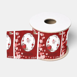 Gros-grain véntines de ruban décoratif amour