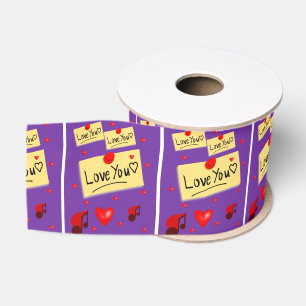 Gros-grain véntines de ruban décoratif amour