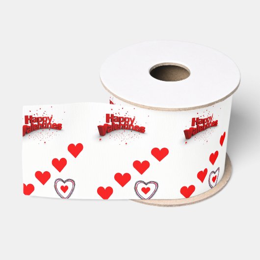Gros-grain véntines de ruban décoratif amour (Bobine)