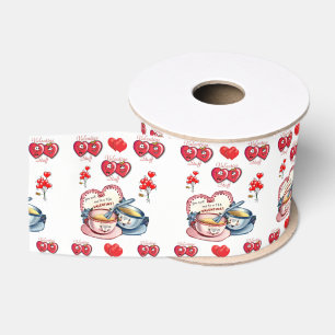 Gros-grain véntines de ruban décoratif amour