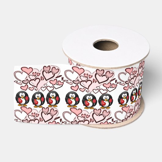 Gros-grain véntines de ruban décoratif amour (Bobine)