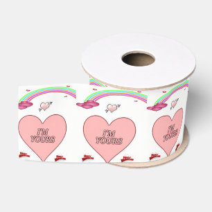 Gros-grain véntines de ruban décoratif amour