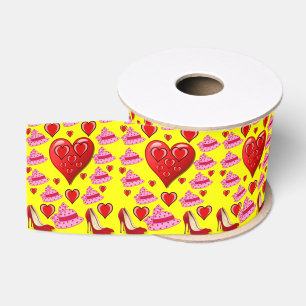 Gros-grain véntines de ruban décoratif amour