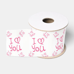 Gros-grain véntines de ruban décoratif amour