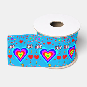 Gros-grain véntines de ruban décoratif amour