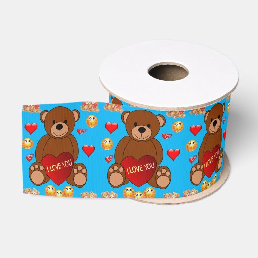 Gros-grain véntines de ruban décoratif amour (Bobine)
