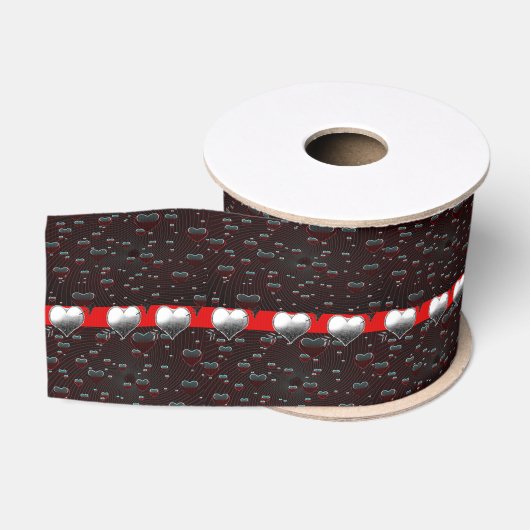 Gros-grain véntines de ruban décoratif amour (Bobine)