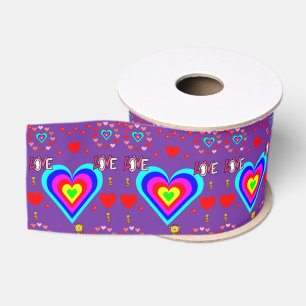 Gros-grain véntines de ruban décoratif amour