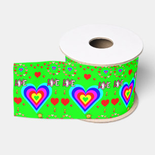Gros-grain véntines de ruban décoratif amour