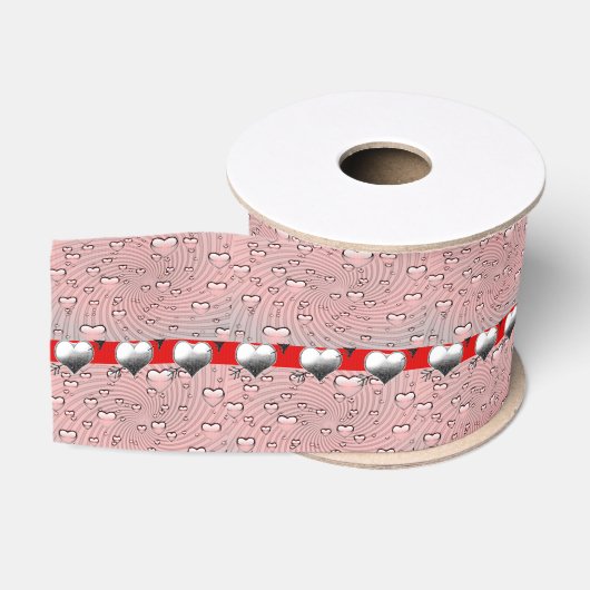 Gros-grain véntines de ruban décoratif amour (Bobine)
