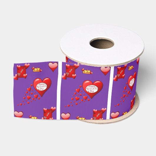 Gros-grain véntines de ruban décoratif amour (Bobine)