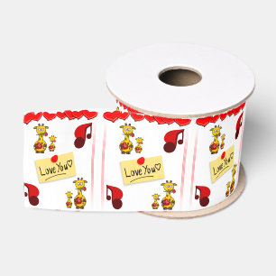 Gros-grain véntines de ruban décoratif amour