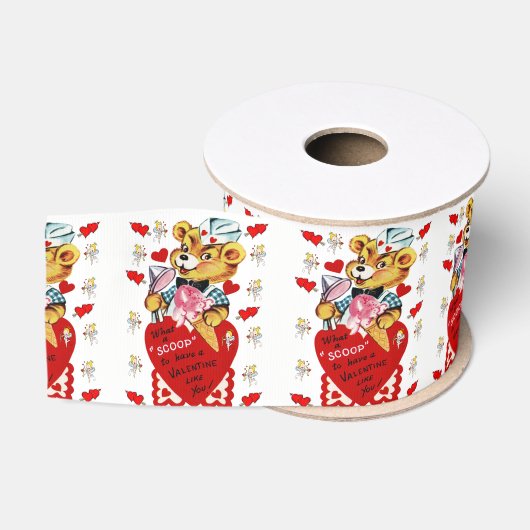 Gros-grain véntines de ruban décoratif amour (Bobine)