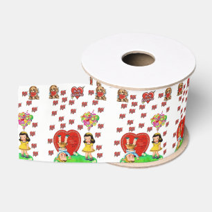 Gros-grain véntines de ruban décoratif amour