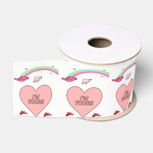 Gros-grain véntines de ruban décoratif amour