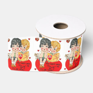Gros-grain véntines de ruban décoratif amour