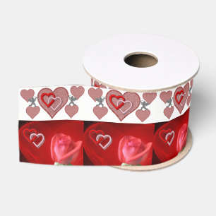 Gros-grain véntines de ruban décoratif amour