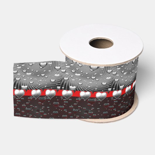 Gros-grain véntines de ruban décoratif amour (Bobine)
