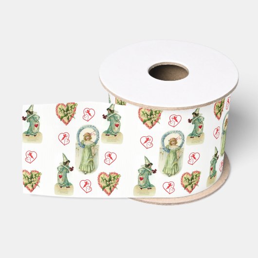 Gros-grain véntines de ruban décoratif amour (Bobine)