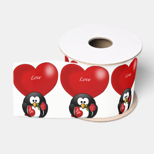 Gros-grain véntines de ruban décoratif amour