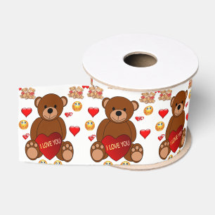 Gros-grain véntines de ruban décoratif amour