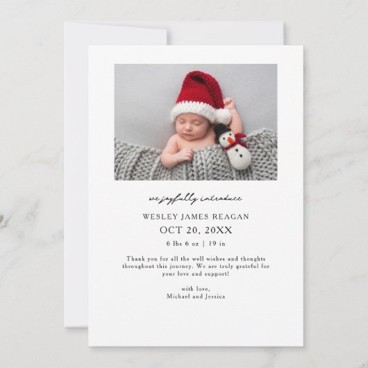 Gros Jeu de Joyeux Joyeux Faire-part de naissance (Dos)