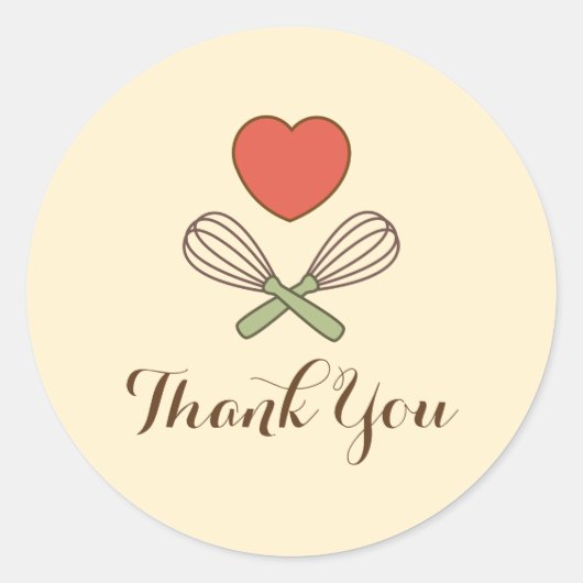 Gros Merci Étiquette personnalisé pour la cuisson (Devant)