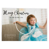 Gros mignon photo Noël salutations Cadeaux Sacs ca (Dos)