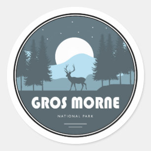 Gros Morne Nationaal Park Herten Ronde Sticker