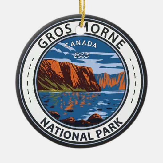 Gros Morne National Park Canada Travel Art  Keramisch Ornament (Voorkant)