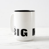 Gros Mug Personnalisable Texte Noir Typographie (Devant gauche)