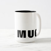 Gros Mug Personnalisable Texte Noir Typographie (Devant droit)