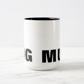 Gros Mug Personnalisable Texte Noir Typographie (Centre)
