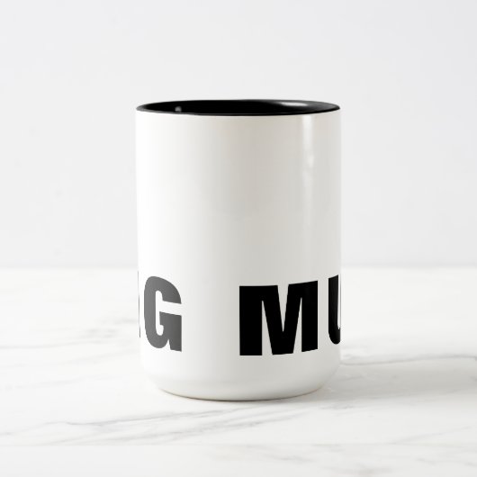 Gros Mug Personnalisable Texte Noir Typographie (Centre)
