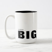 Gros Mug Personnalisable Texte Noir Typographie (Gauche)